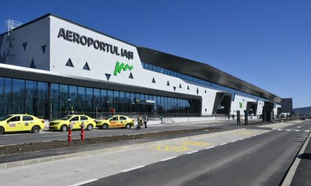 Deschiderea noului terminal al Aeroportului iasi și primul zbor din T4. Participa Romeo Vatra, Costel Alexe, Mihai Chirica, Rareș Bogdan si Dan Motreanu